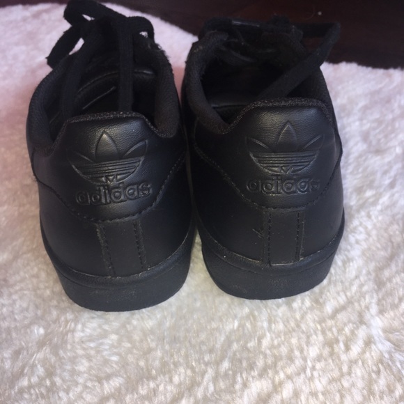 Black Adidas Superstar Sneakers - Picture 3 of 7